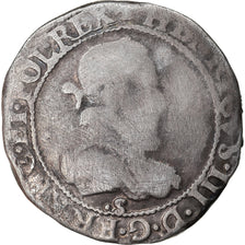 Coin, France, Henri III, Demi Franc, 1578, Troyes, VF(20-25), Silver
