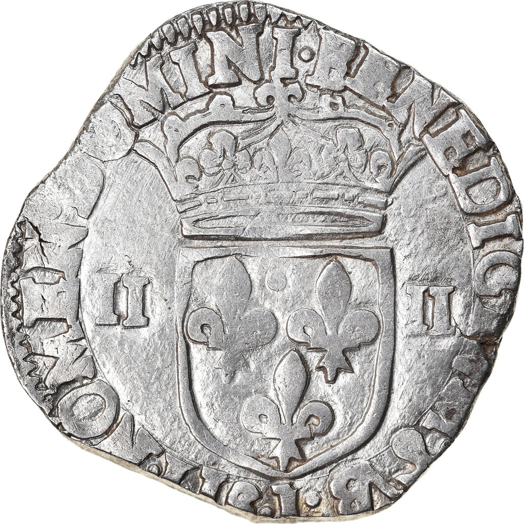 Moneta, Francia, Louis XIII, 1/4 Écu à la croix, 1628, Bayonne, MB+