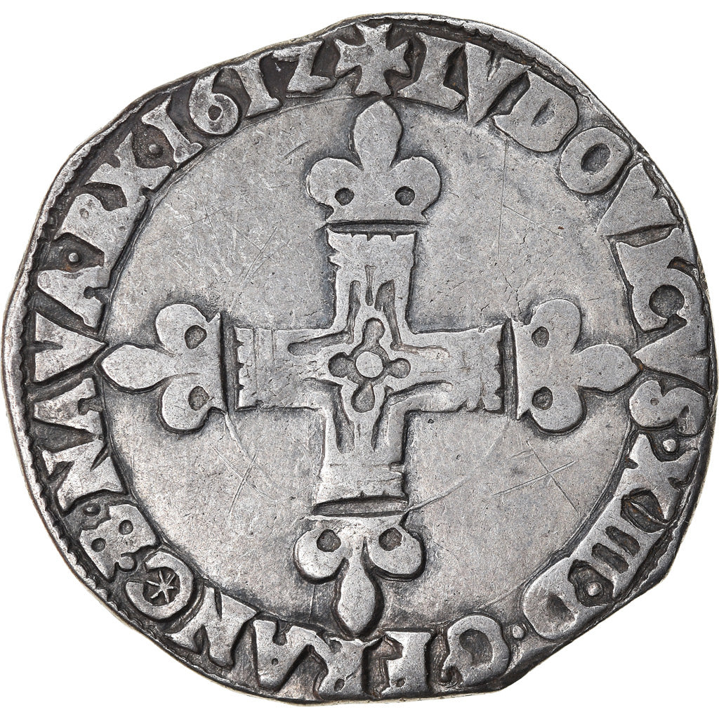 Moneta, Francja, Louis XIII, 1/4 Écu à la croix, 1/4 Ecu, 1612, Bayonne