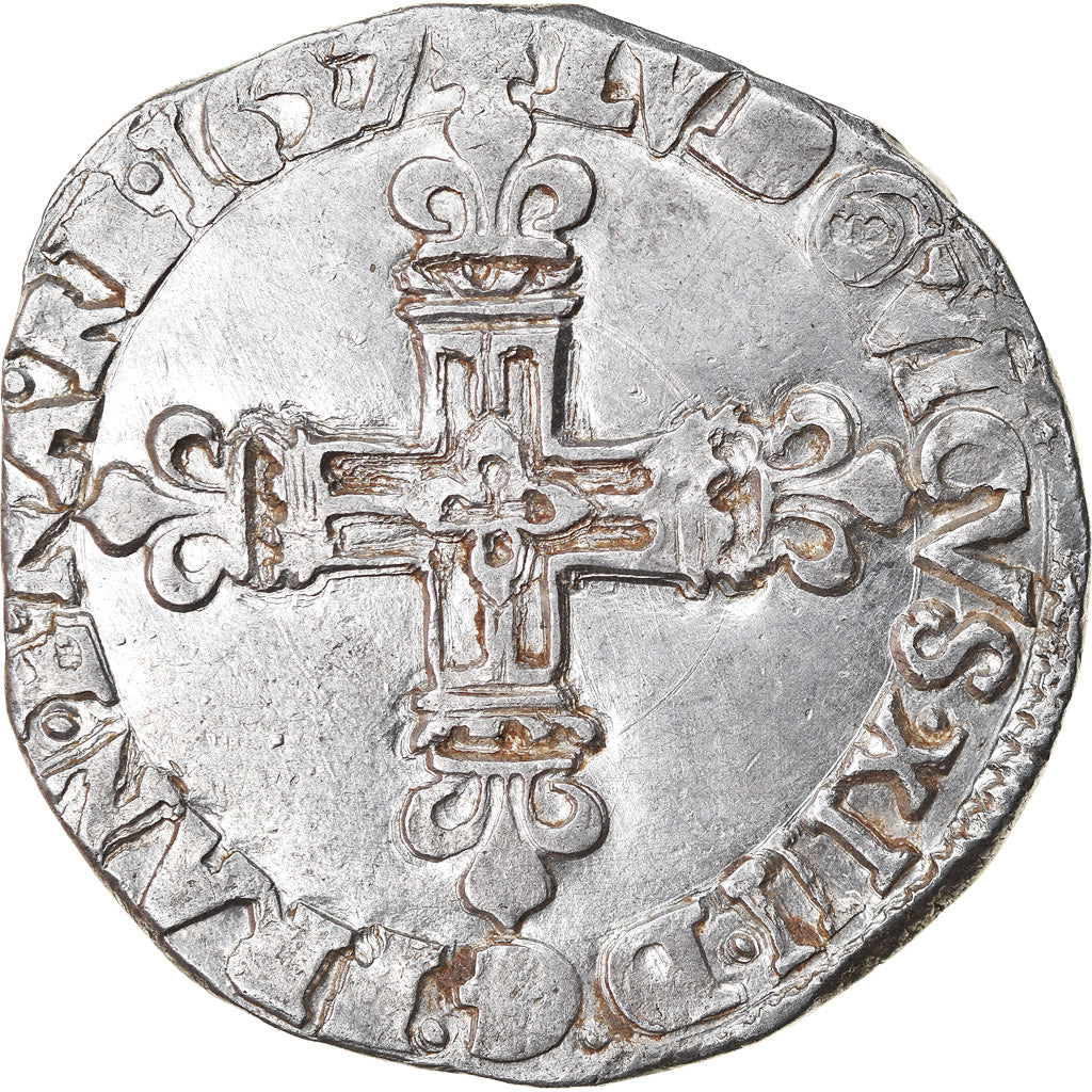 Frankreich, Louis XIII, 1/4 Ecu, 1627, Bayonne, Silber, SS, Gadoury:27