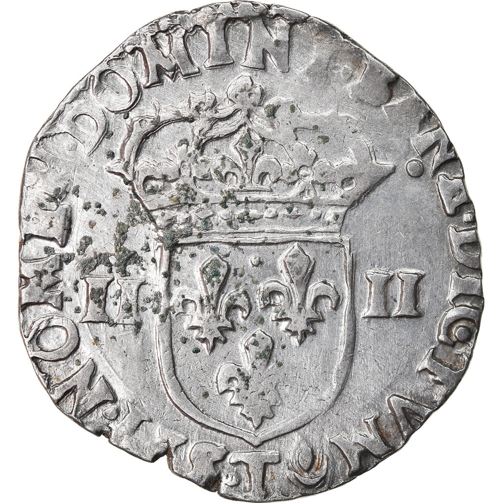 Moneda, Francia, Louis XIII, 1/4 Écu à la croix, 1615, Nantes, BC+