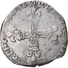 Monnaie, France, Louis XIII, 1/4 Écu à la croix, 1623, Nantes, TB+
