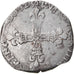 Monnaie, France, Louis XIII, 1/4 Écu à la croix, 1623, Nantes, TB+
