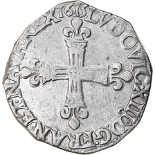 Coin, France, Louis XIII, 1/4 Écu à la croix, 1615, Rennes, EF(40-45)