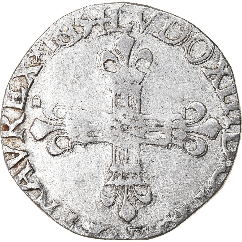 Coin, France, Louis XIII, 1/4 Écu à la croix, 1615, Angers, VF(30-35)