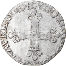 Coin, France, Louis XIII, 1/4 Écu à la croix, 1615, Angers, VF(30-35)