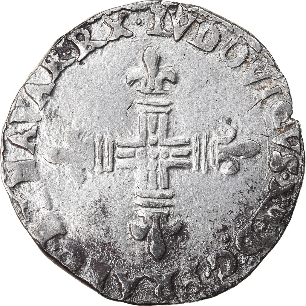 Moneta, Francja, Louis XIII, 1/4 Écu de Navarre, 1/4 Ecu, 1613, Saint Palais