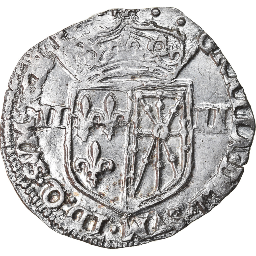 Munten, Frankrijk, Louis XIII, 1/4 Écu de Navarre, 1618, Saint Palais, ZF
