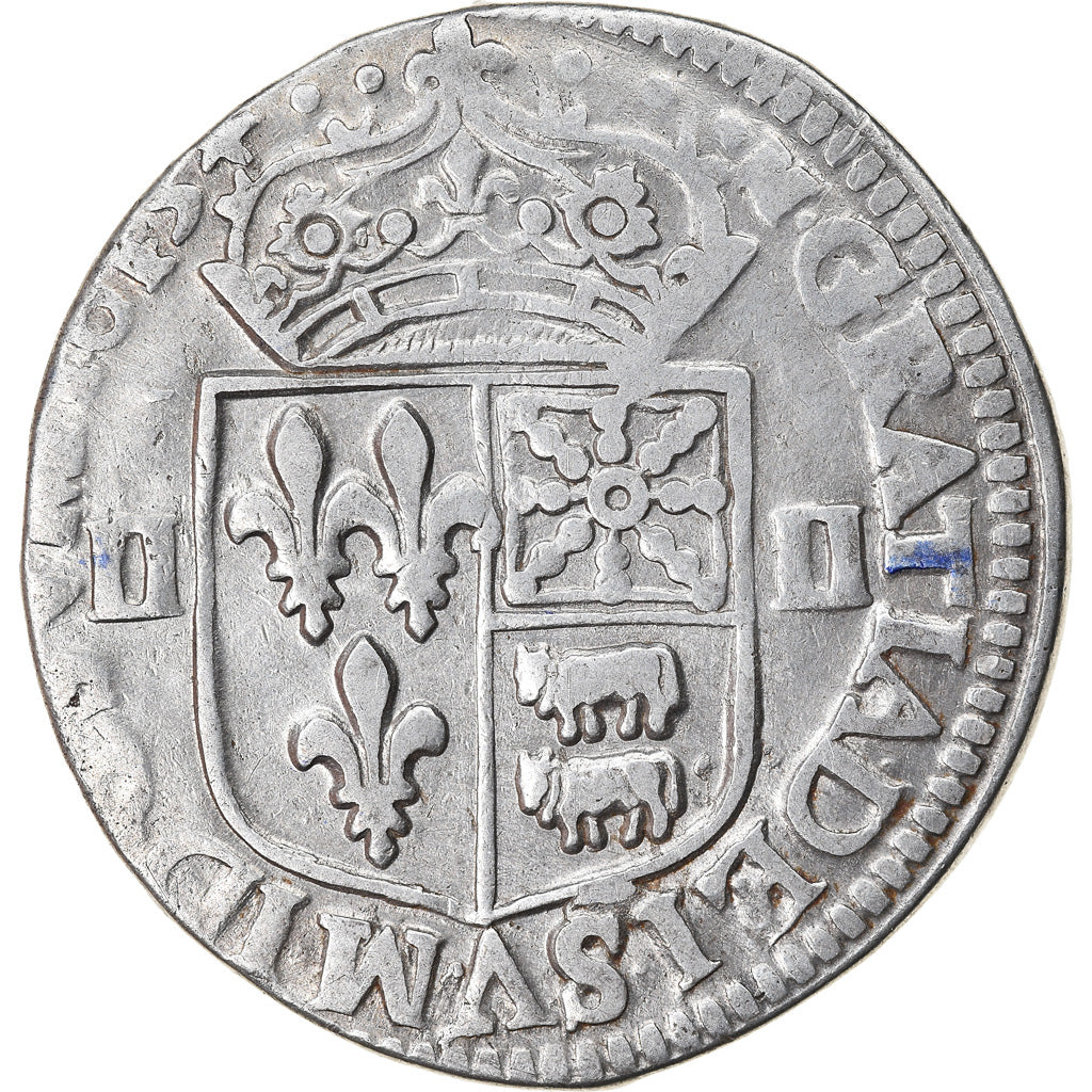 Monnaie, France, Louis XIII, 1/4 Écu de Béarn, 1613, Pau, TTB
