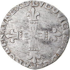 Moneda, Francia, Louis XIII, 1/4 Écu de Béarn, 1611, Morlaas, BC+