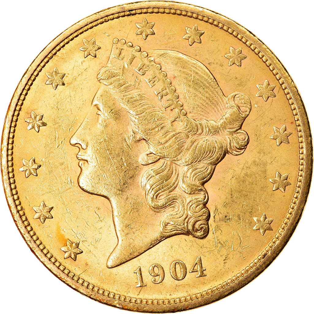 Coin, United States, Liberty Head, $20, 1904, Philadelphia, EF(40-45)