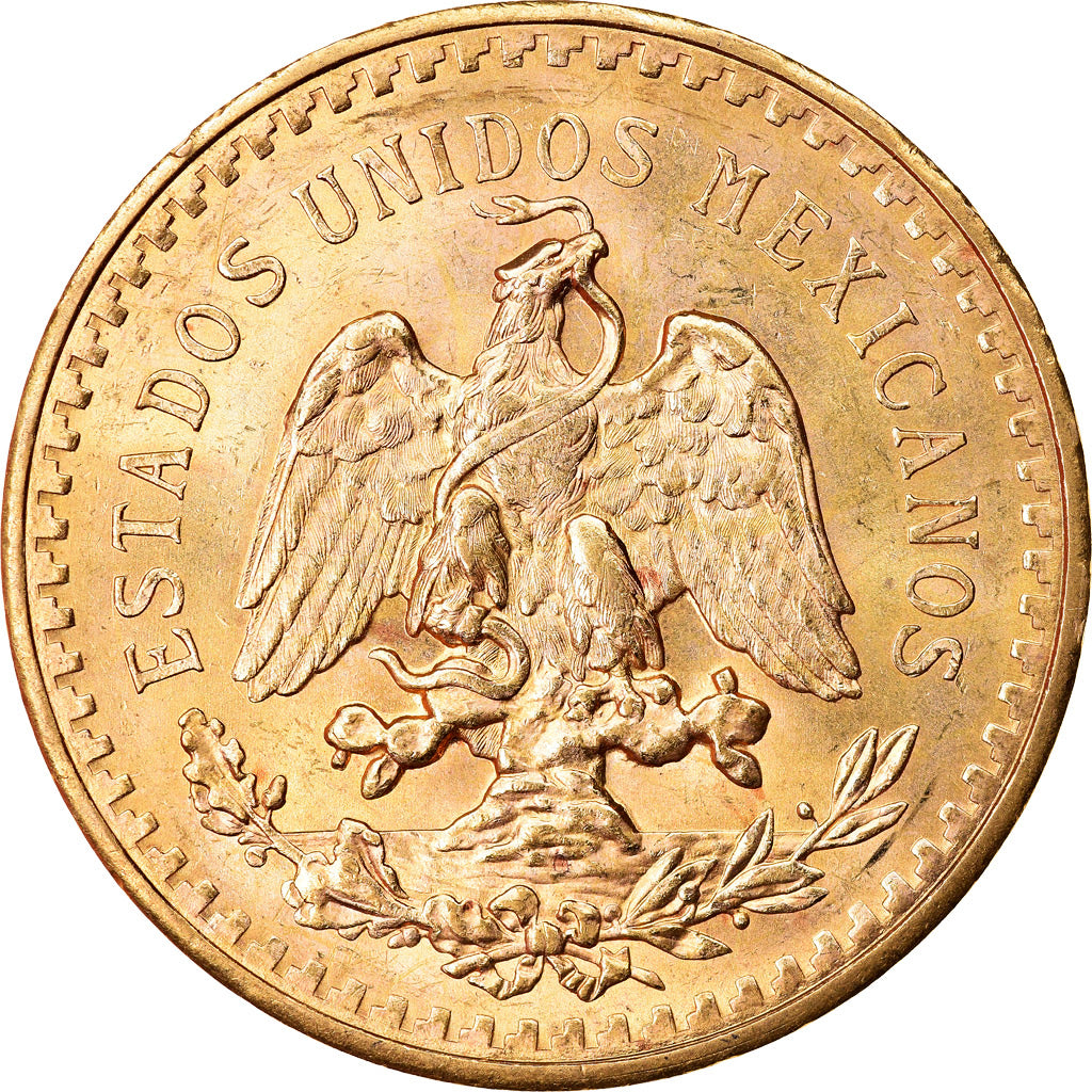 Coin, Mexico, 50 Pesos, 1945, Mexico City, AU(55-58), Gold, KM:481