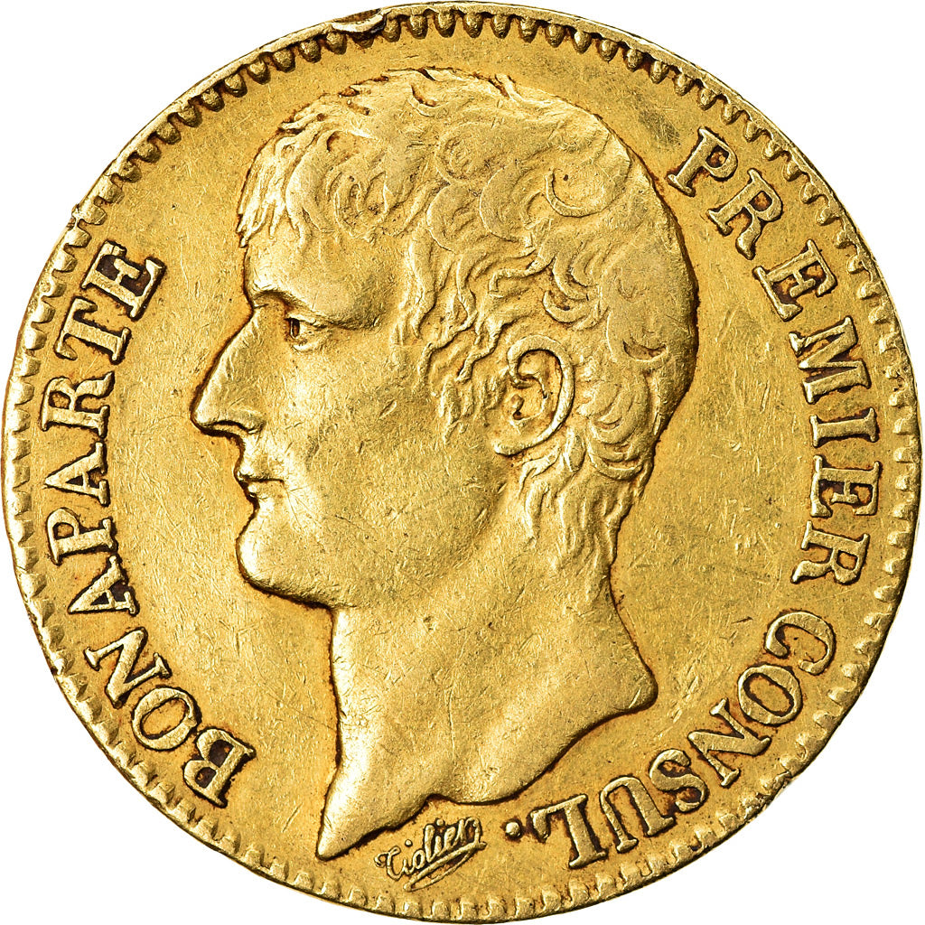 Coin, France, Napoléon I, 40 Francs, An 12 (1804), Paris, EF(40-45), Gold
