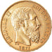Munten, België, Leopold II, 20 Francs, 20 Frank, 1877, ZF+, Goud, KM:37