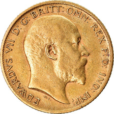 Monnaie, Grande-Bretagne, Edward VII, 1/2 Sovereign, 1905, TTB, Or, KM:804