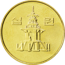 KOREA-SOUTH, 10 Won, 2006, KM #33.2a, MS(63), Aluminum-Bronze, 18, 4.06
