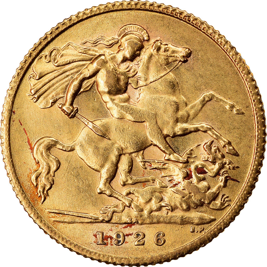Coin, South Africa, George V, 1/2 Sovereign, 1926, Pretoria, AU(55-58), Gold