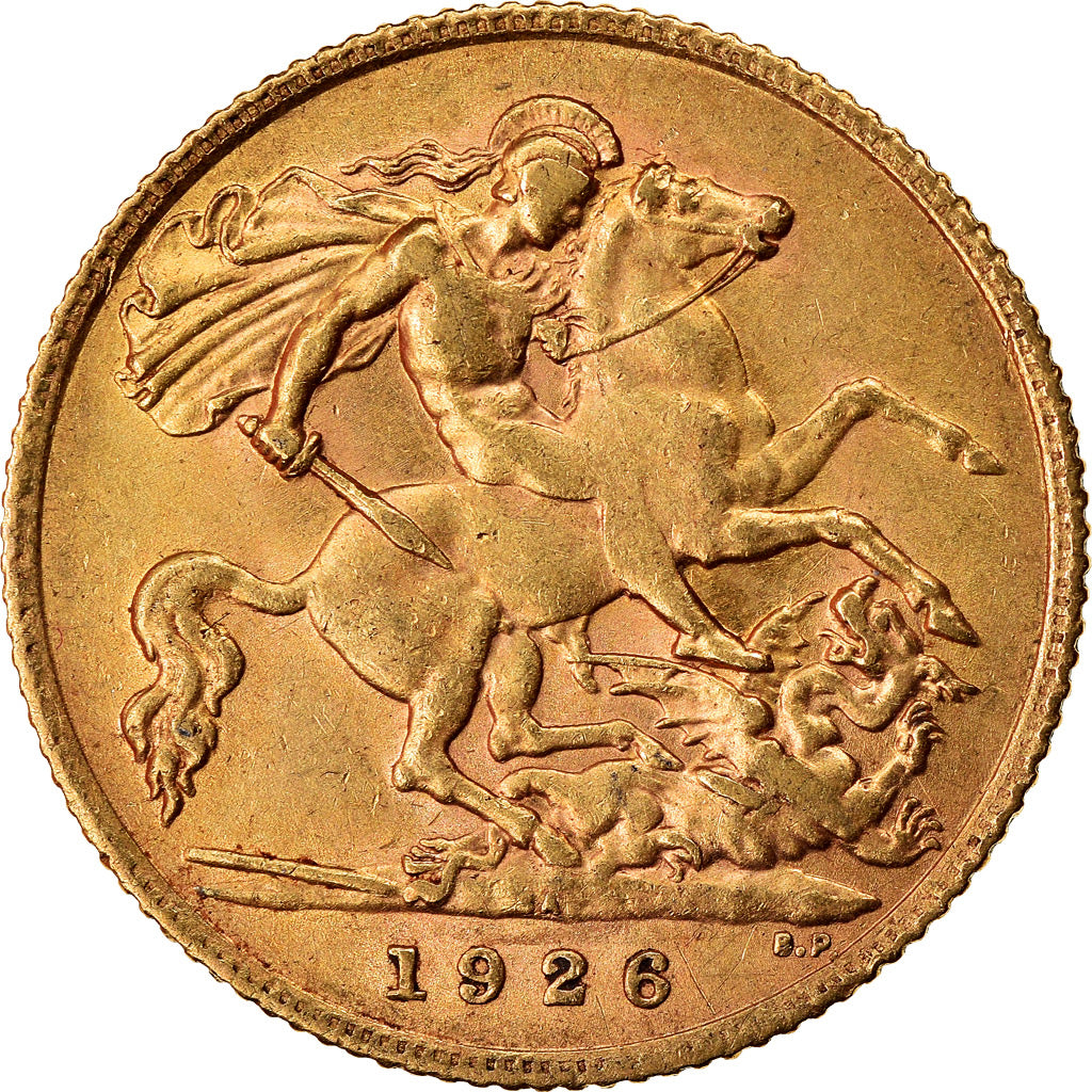 Münze, Südafrika, George V, 1/2 Sovereign, 1926, Pretoria, SS, Gold, KM:20