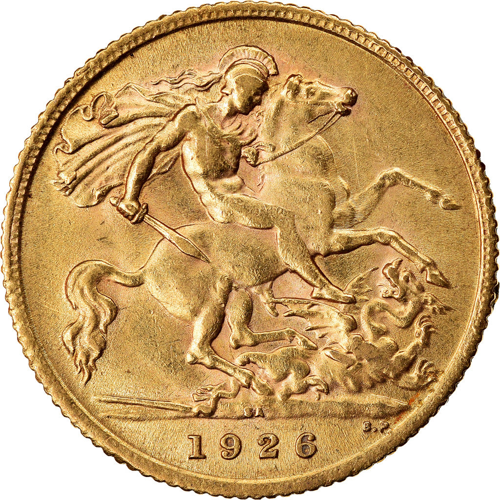 Münze, Südafrika, George V, 1/2 Sovereign, 1926, Pretoria, SS, Gold, KM:20