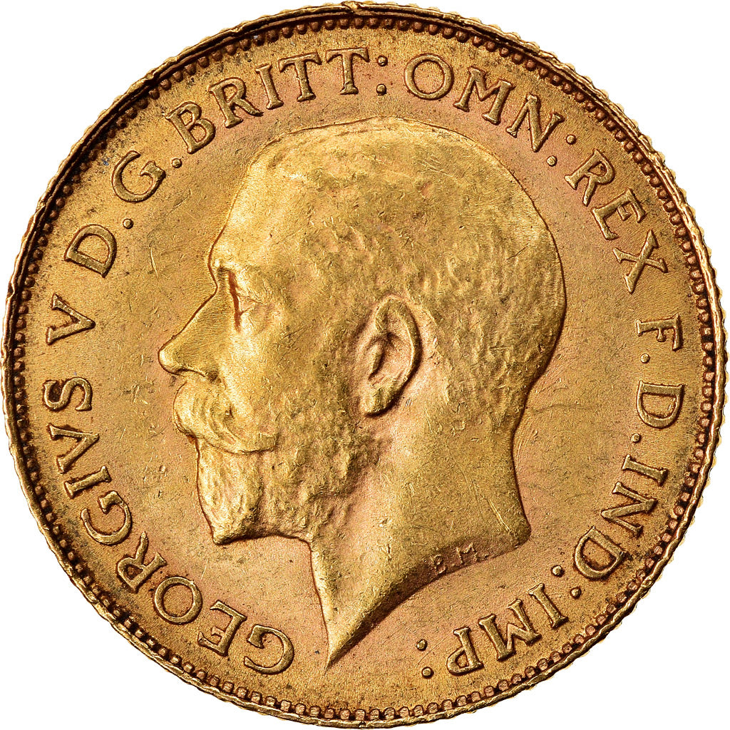 Moneta, Południowa Afryka, George V, 1/2 Sovereign, 1925, Pretoria, AU(50-53)