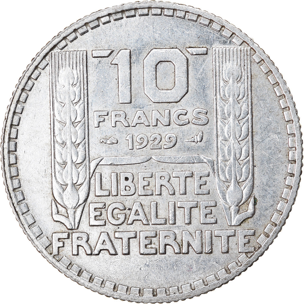 Munten, Frankrijk, Turin, 10 Francs, 1929, Paris, ZF+, Zilver, KM:878