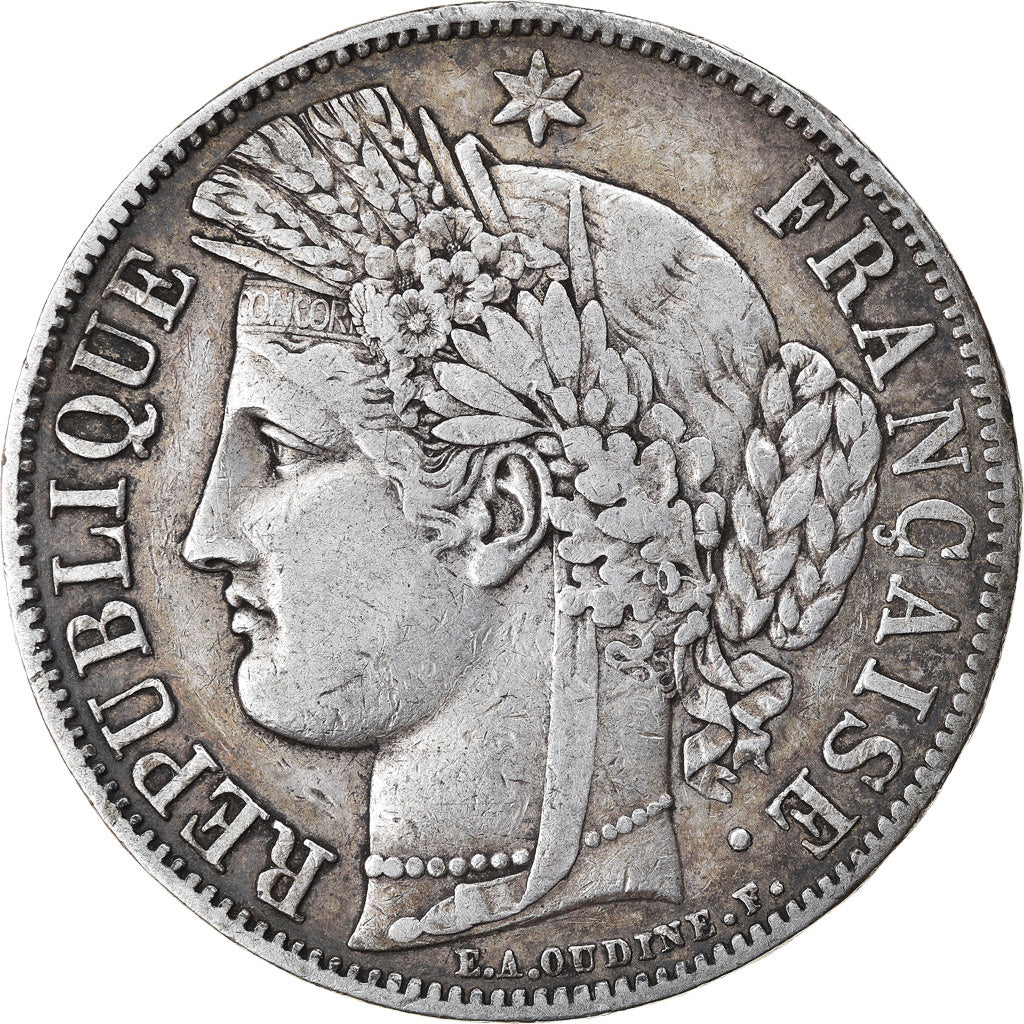 Coin, France, Cérès, 5 Francs, 1850, Paris, EF(40-45), Silver, KM:761.1