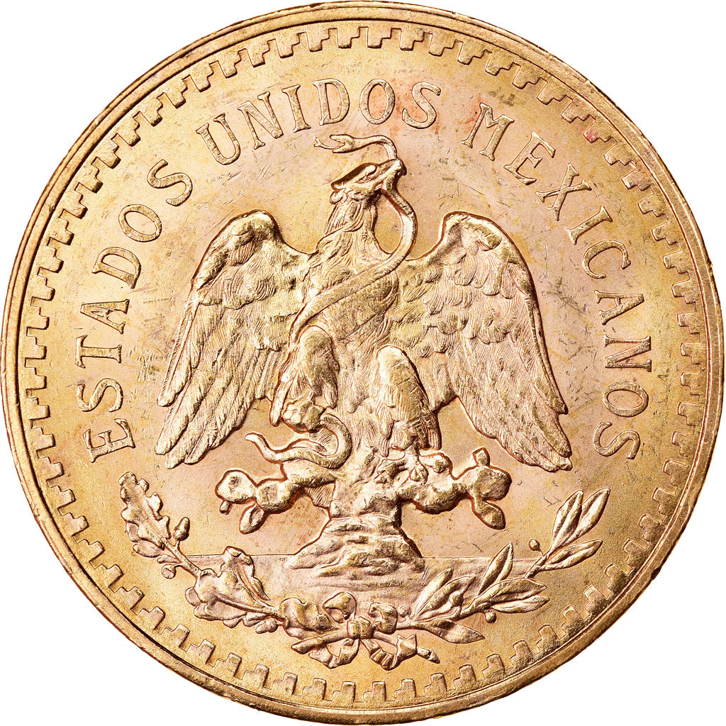 Munten, Mexico, 50 Pesos, 1945, Mexico City, PR, Goud, KM:481