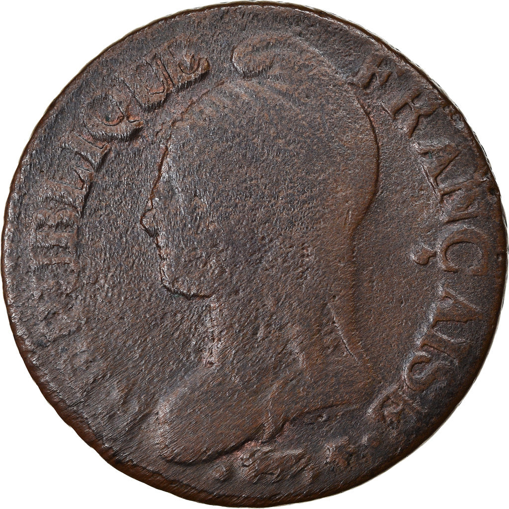 Moneta, Francia, Dupré, 5 Centimes, AN 7, Paris, MB+, Bronzo, KM:640.1