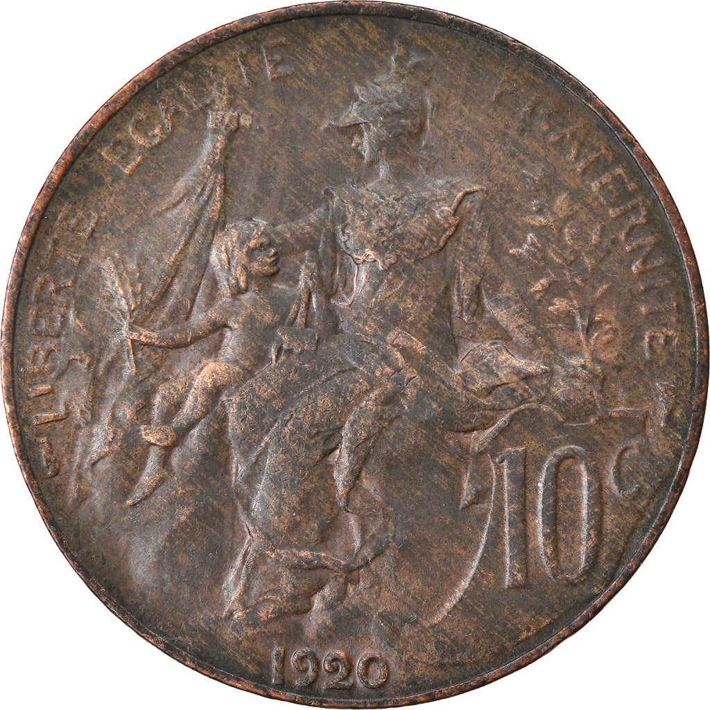 Coin, France, Dupuis, 10 Centimes, 1920, Paris, AU(50-53), Bronze, KM:843