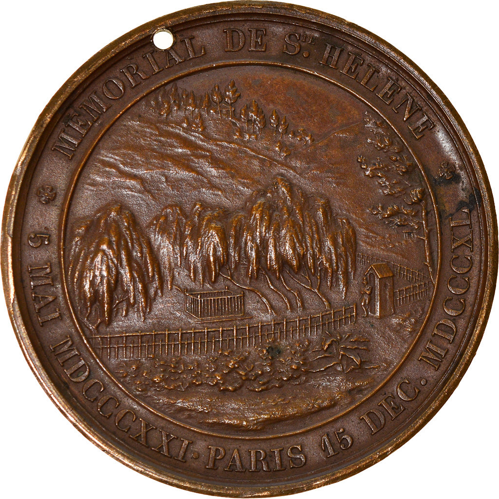 France, Medal, Napoleon I, Mémorial de Sainte-Hélène, History, 1840, Bovy