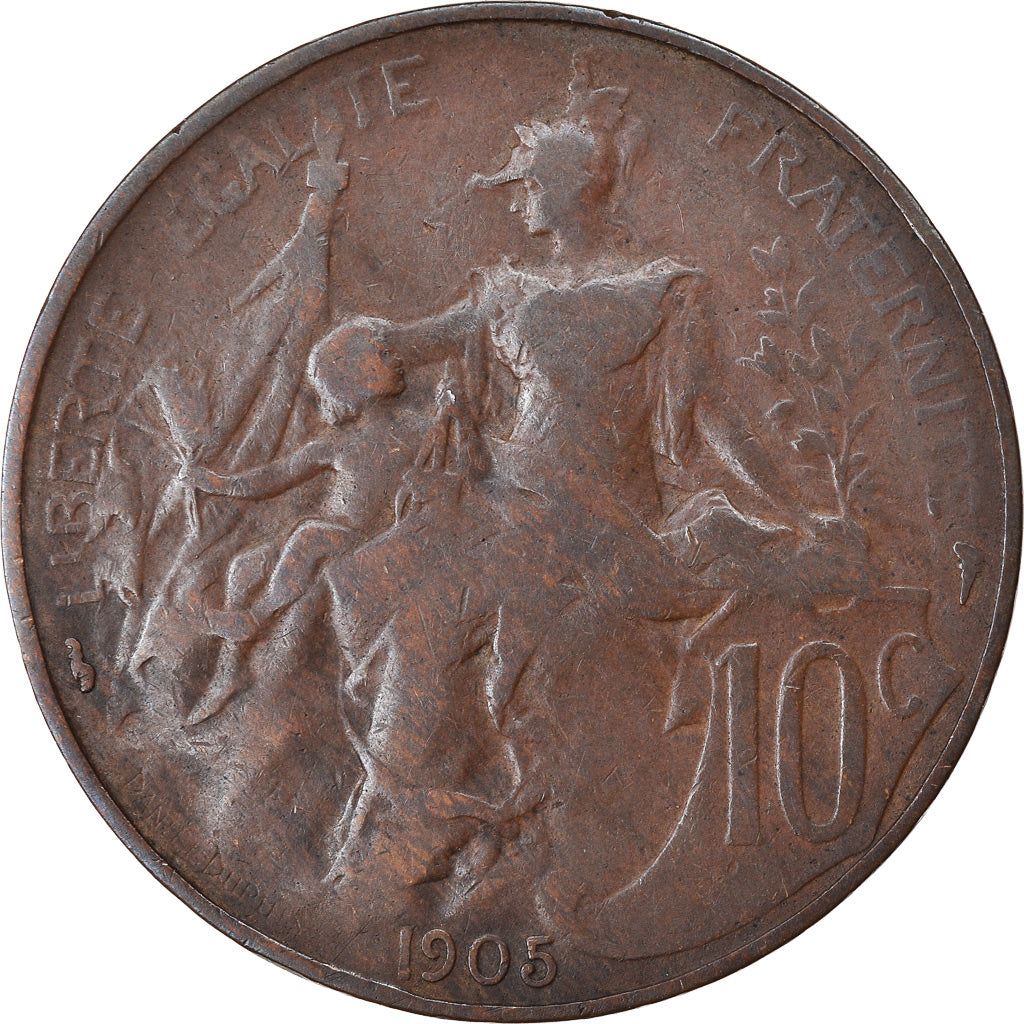 Munten, Frankrijk, Dupuis, 10 Centimes, 1905, Paris, FR+, Bronze, KM:843