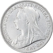 Coin, Great Britain, Victoria, 1/2 Crown, 1900, AU(50-53), Silver, KM:782