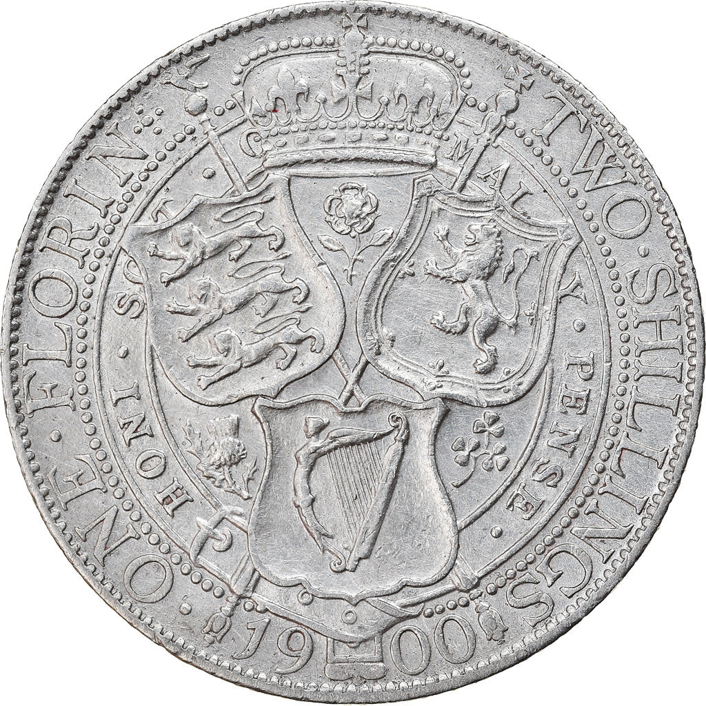Coin, Great Britain, Victoria, 1/2 Crown, 1900, AU(50-53), Silver, KM:782
