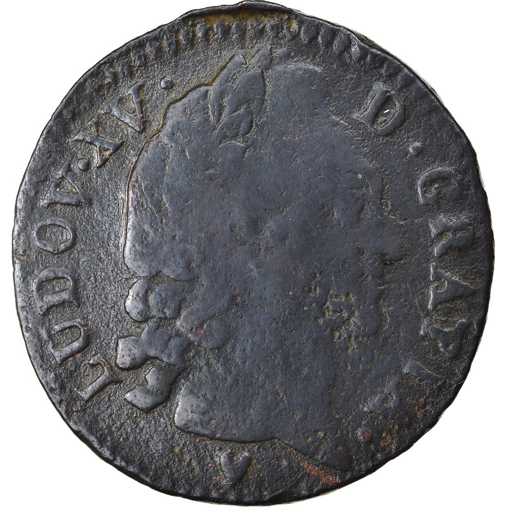 Monnaie, France, Louis XV, Sol d'Aix, 1773, Aix, TB+, Cuivre, Gadoury:279