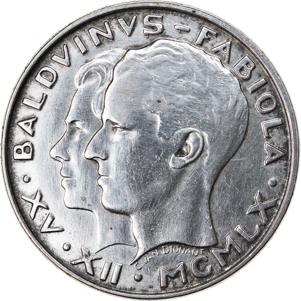 Coin, Belgium, 50 Francs, 50 Frank, 1960, AU(50-53), Silver, KM:152.1