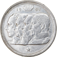 Coin, Belgium, 100 Francs, 100 Frank, 1951, AU(50-53), Silver, KM:139.1