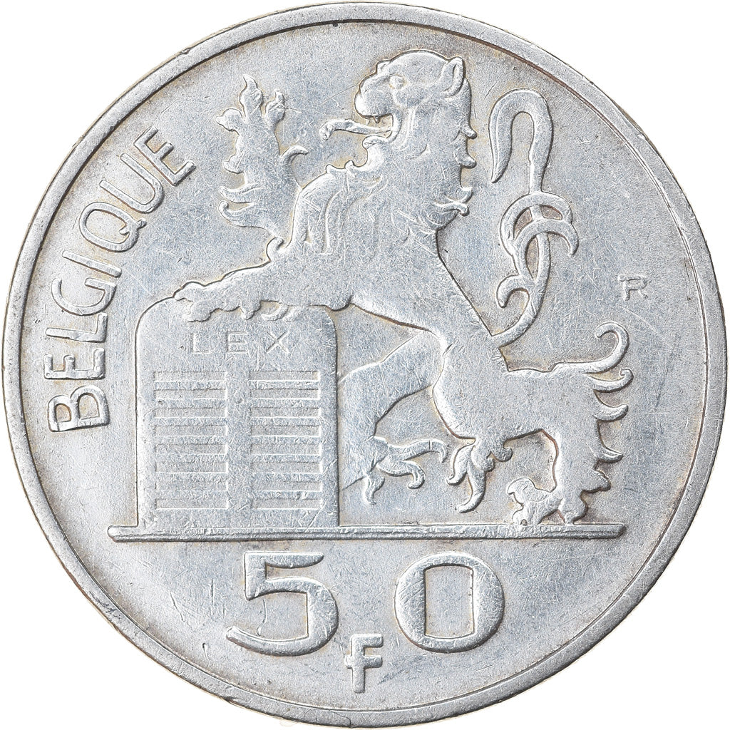 Monnaie, Belgique, 50 Francs, 50 Frank, 1949, TTB+, Argent, KM:136.1