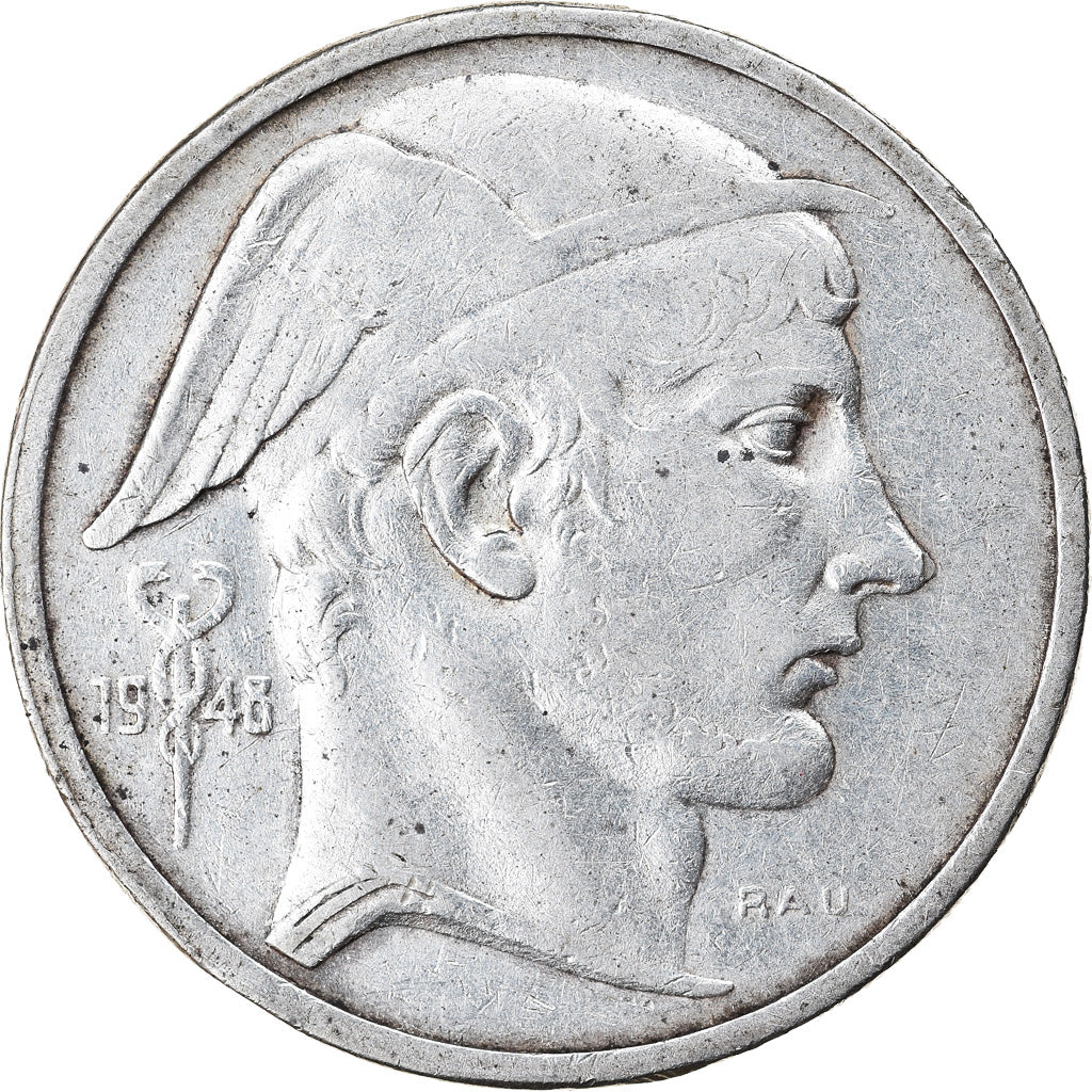 Coin, Belgium, 50 Francs, 50 Frank, 1948, EF(40-45), Silver, KM:137