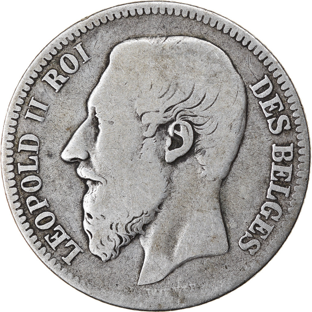 Coin, Belgium, Leopold II, 2 Francs, 2 Frank, 1867, VF(20-25), Silver, KM:30.1