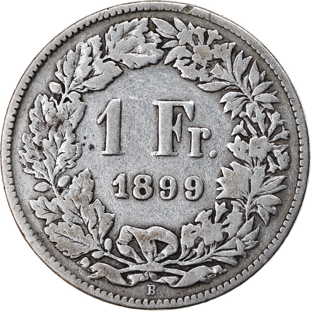 Coin, Switzerland, Franc, 1899, Bern, VF(20-25), Silver, KM:24