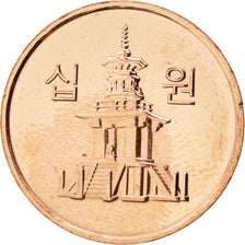 Munten, KOREA - ZUID, 10 Won, 2011, UNC-, Copper Clad Aluminum, KM:103