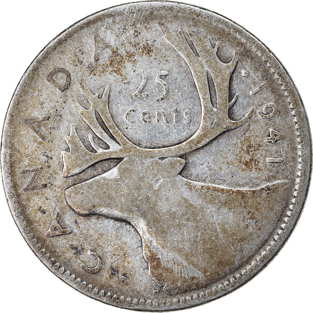 Coin, Canada, George VI, 25 Cents, 1941, Ottawa, VF(30-35)
