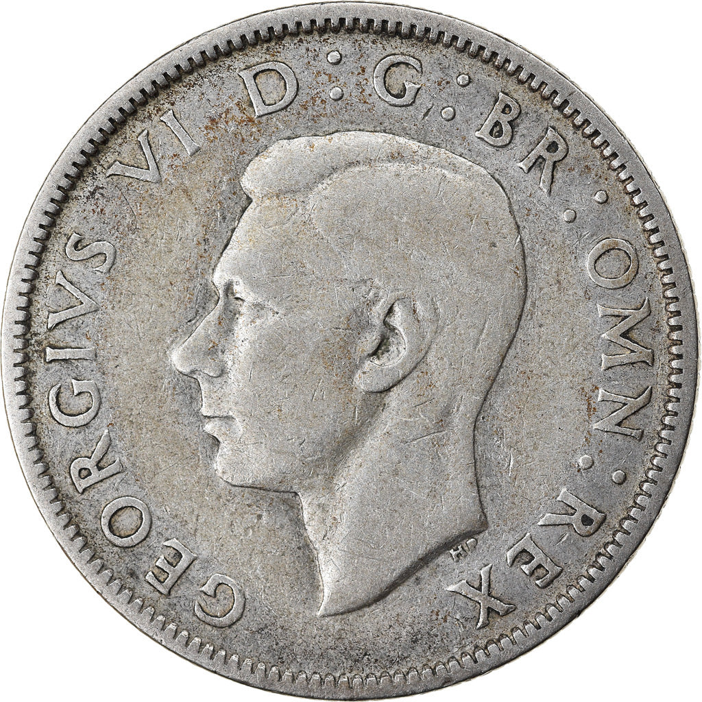 Coin, Great Britain, George VI, Florin, Two Shillings, 1942, VF(30-35), Silver