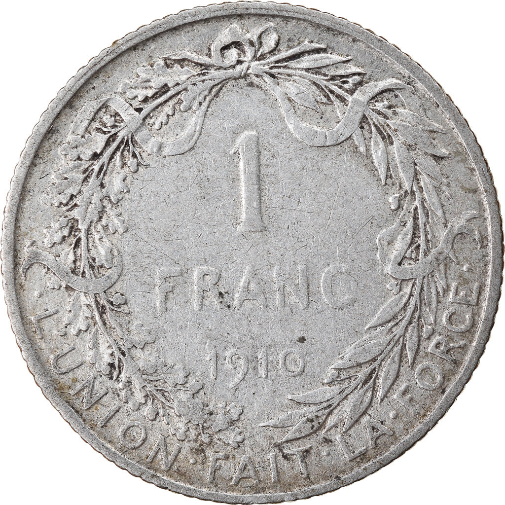 Coin, Belgium, Franc, 1910, VF(30-35), Silver, KM:72