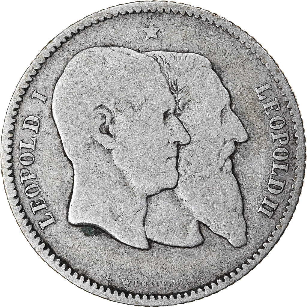 Coin, Belgium, Leopold II, Franc, 1880, VF(20-25), Silver, KM:38
