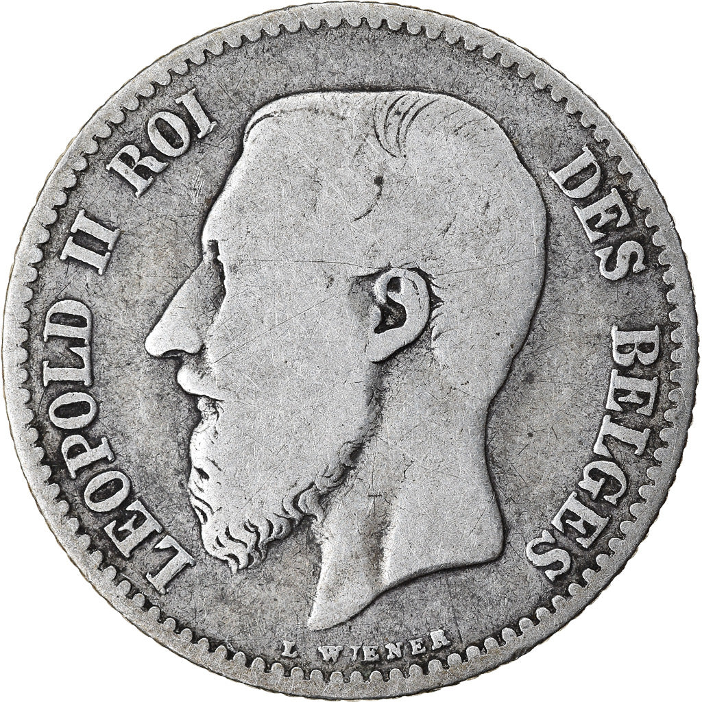 Coin, Belgium, Leopold II, Franc, 1867, VF(20-25), Silver, KM:28.1