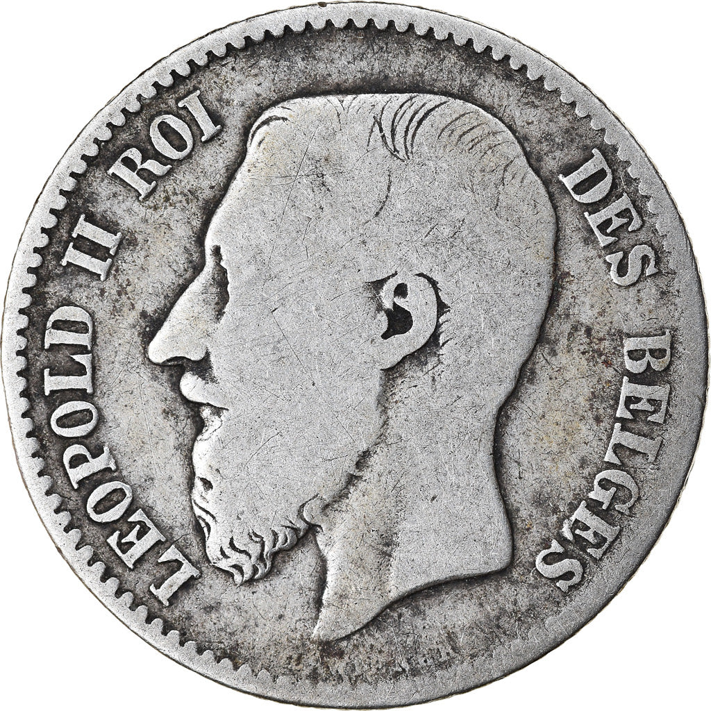 Münze, Belgien, Leopold II, Franc, 1869, SGE+, Silber, KM:28.1