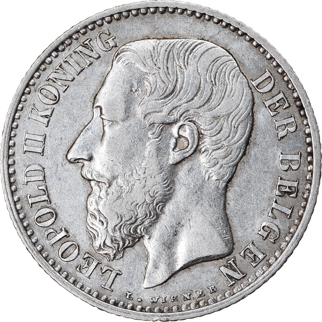 Coin, Belgium, Leopold II, Franc, 1886, AU(50-53), Silver, KM:29.1