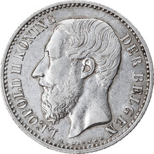 Coin, Belgium, Leopold II, Franc, 1886, AU(50-53), Silver, KM:29.1