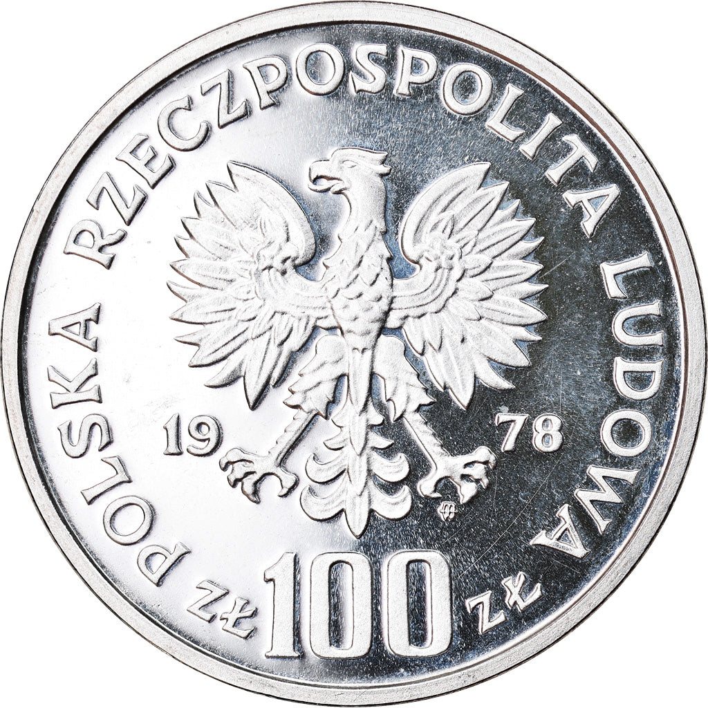 Münze, Polen, 100 Zlotych, 1978, Warsaw, Proof, STGL, Silber, KM:96